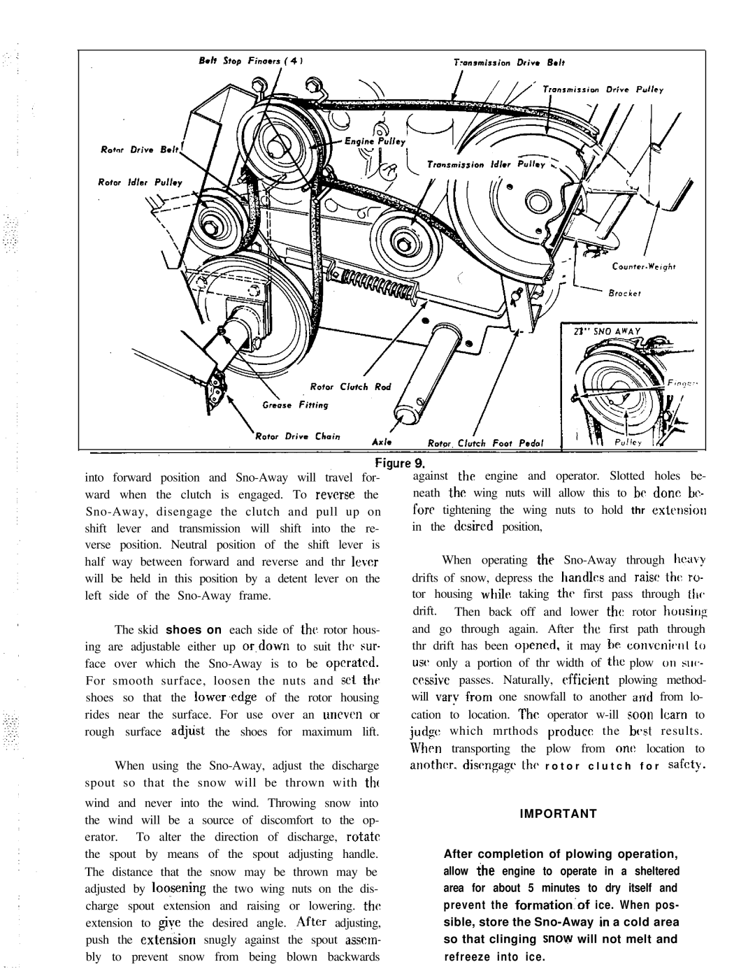 Snapper 1602 manual Anothw. discngagc Lhv r o t o r c l u t c h f o r safety 