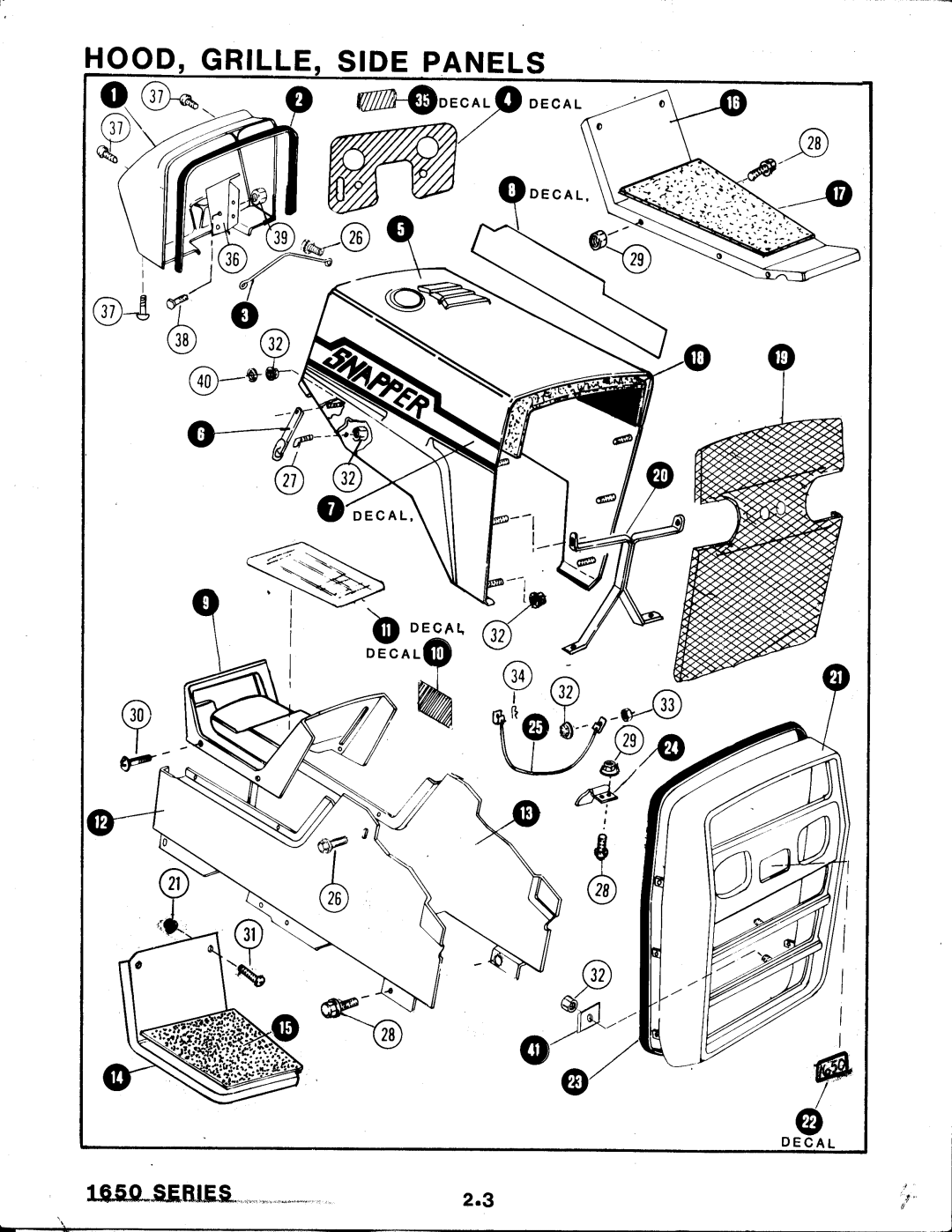 Snapper 1650 Series manual 