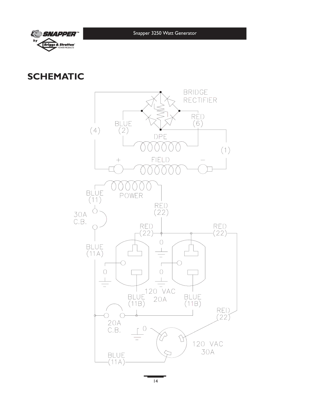 Snapper 1667-0 owner manual Schematic 