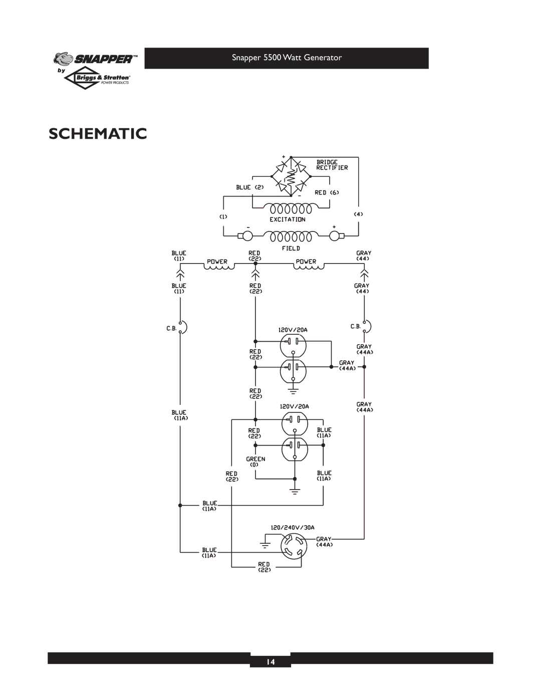 Snapper 1668-0 owner manual Schematic 