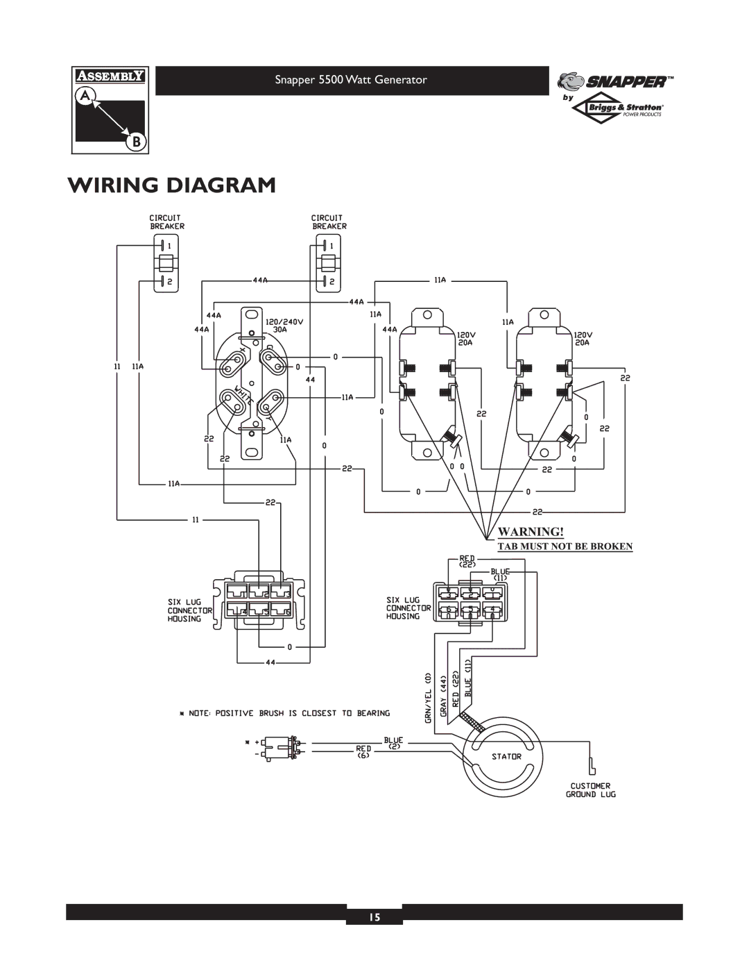 Snapper 1668-0 owner manual Wiring Diagram 