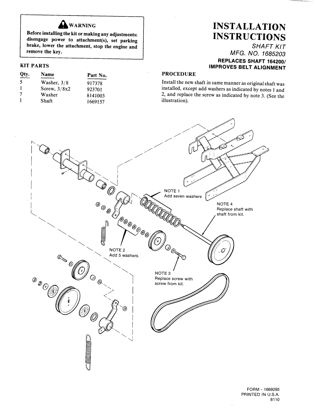 Snapper 1685203 manual 