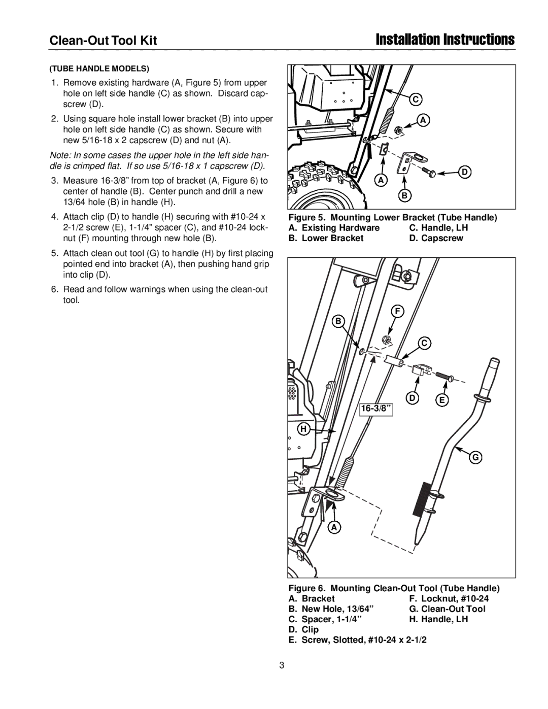 Snapper 1687099 installation instructions Installation Instructions 