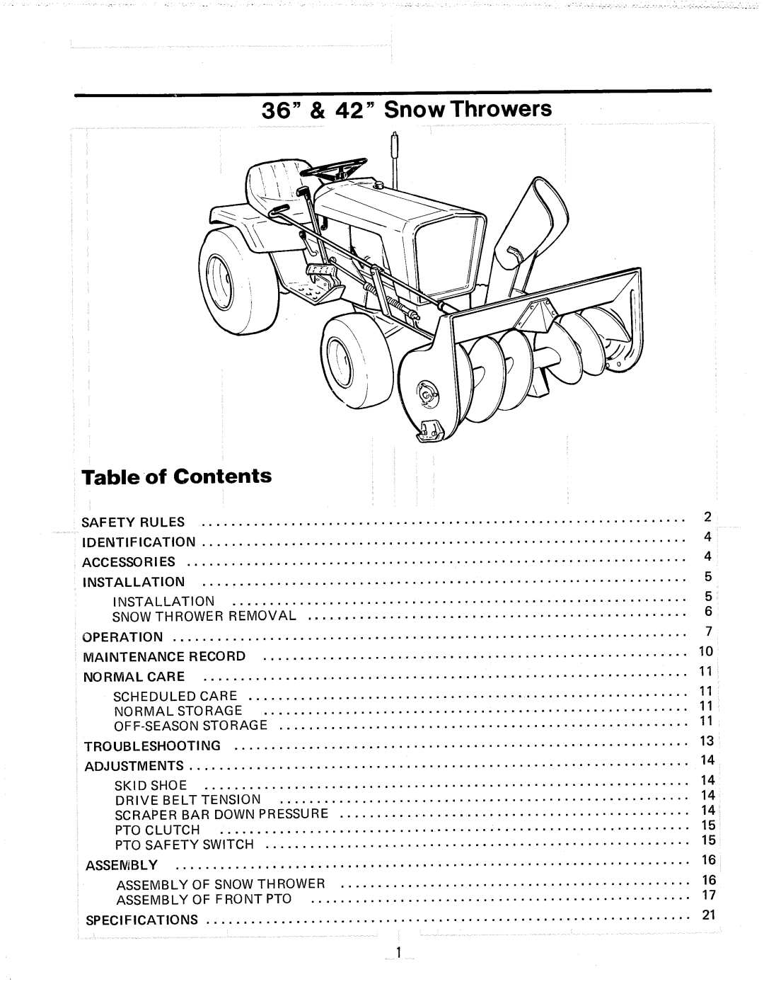 Snapper 1690032, 1690033 manual 