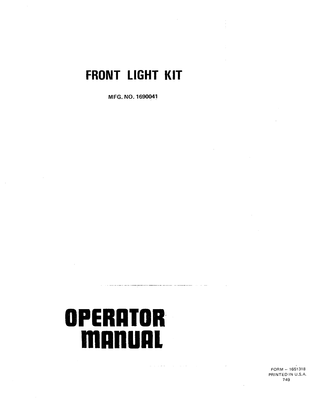 Snapper 1690041 manual 