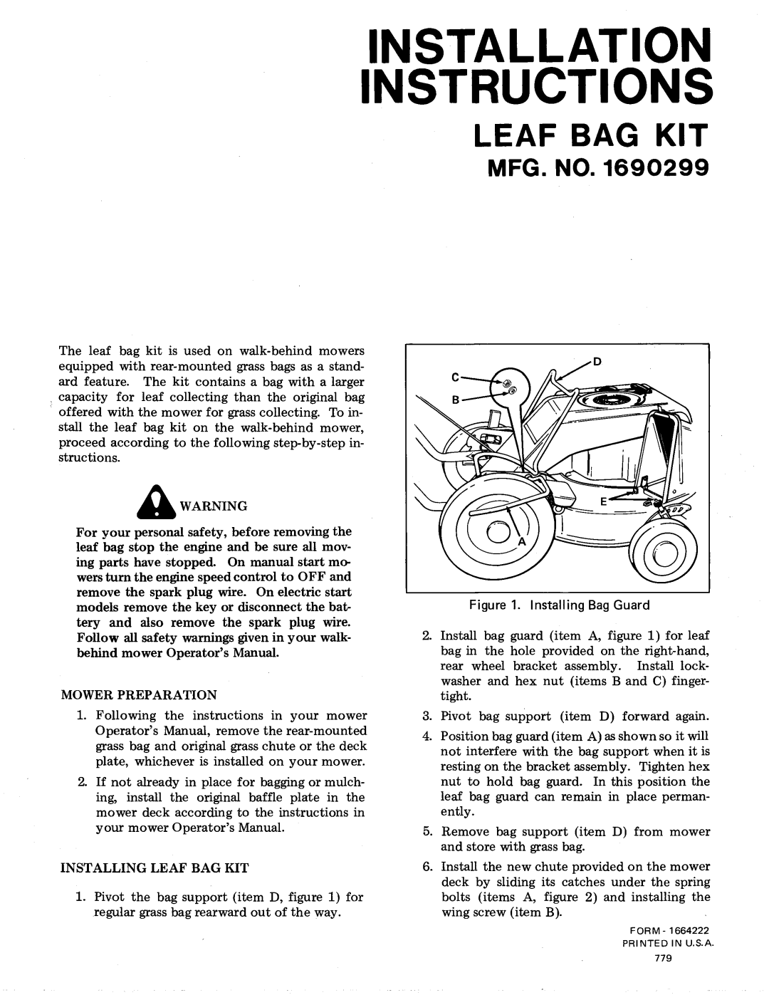 Snapper 1690299 manual 