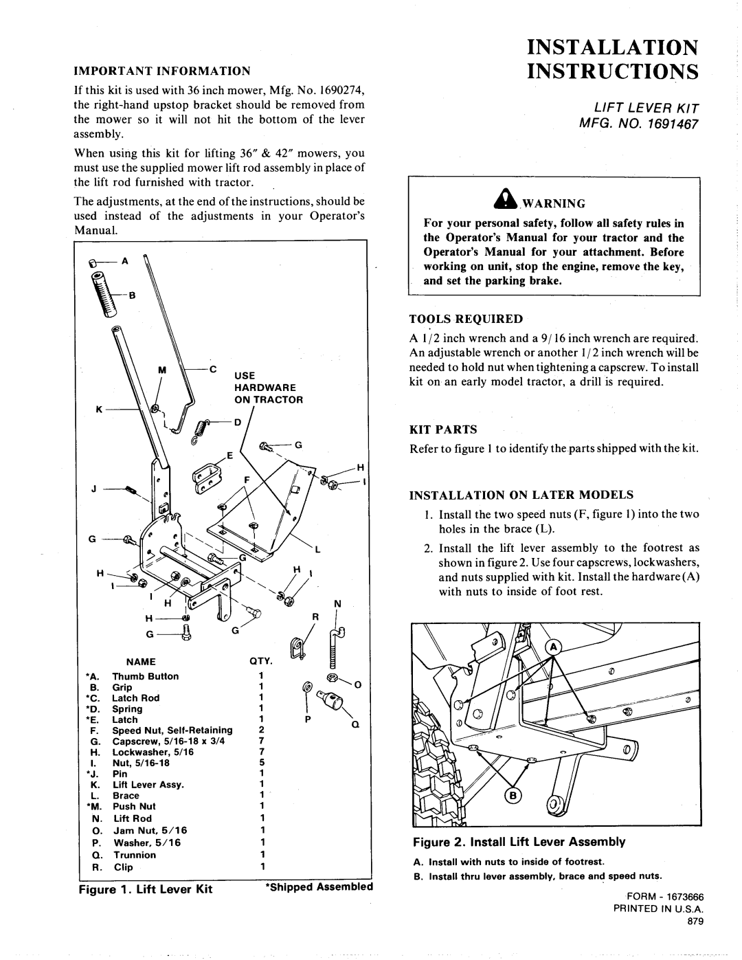 Snapper 1691467 manual 