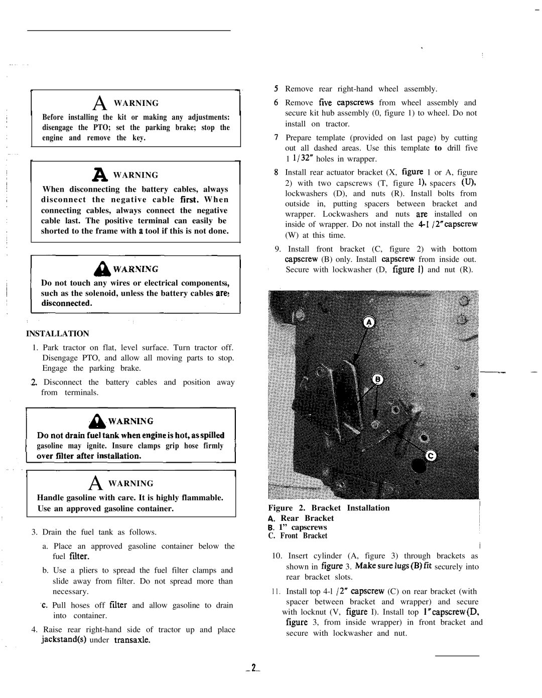 Snapper 1691531 installation instructions Installation 