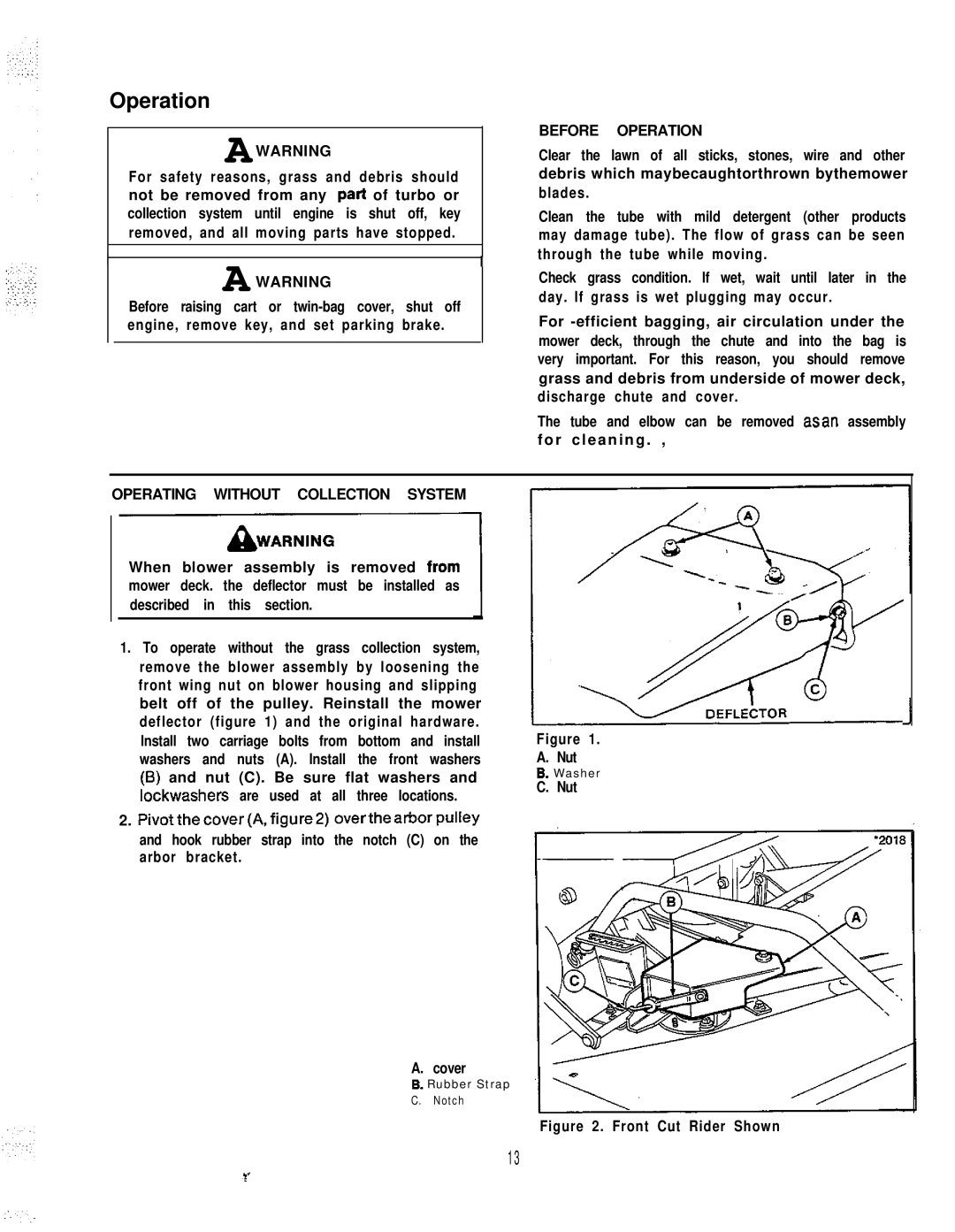 Snapper 1691998, 1691810 manual Operation, Awarning 