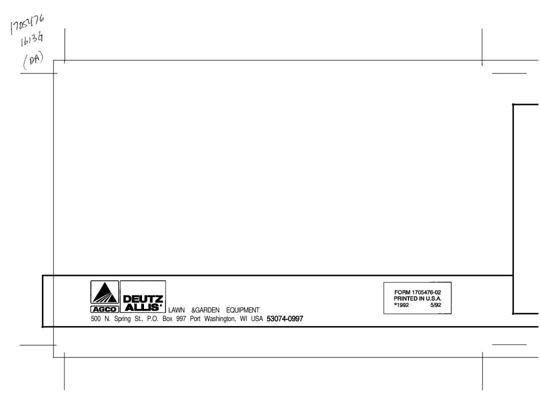 Snapper 1691693, 1691815 manual Lawn &GARDEN Equipment 