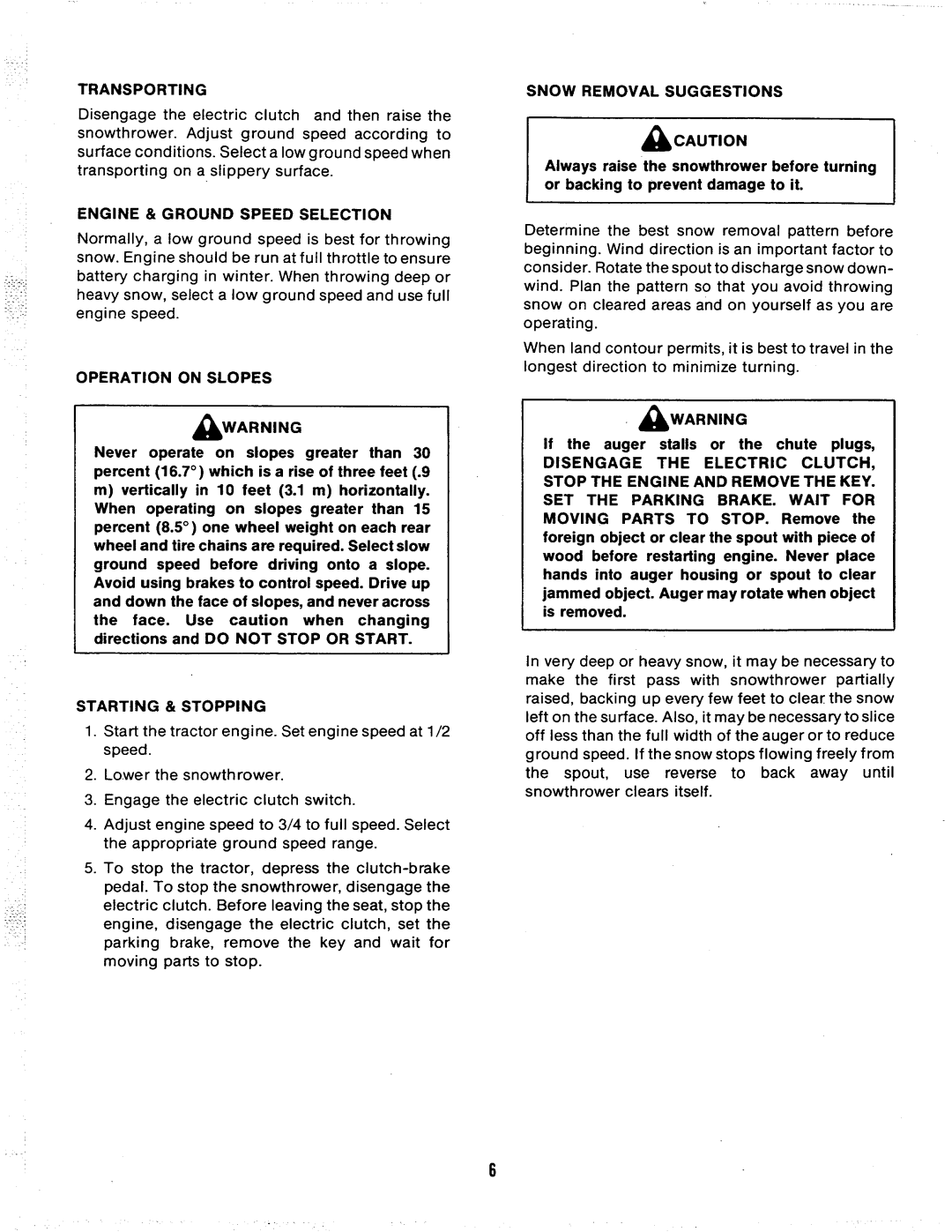 Snapper 1691522, 1691829, 1691521 manual 