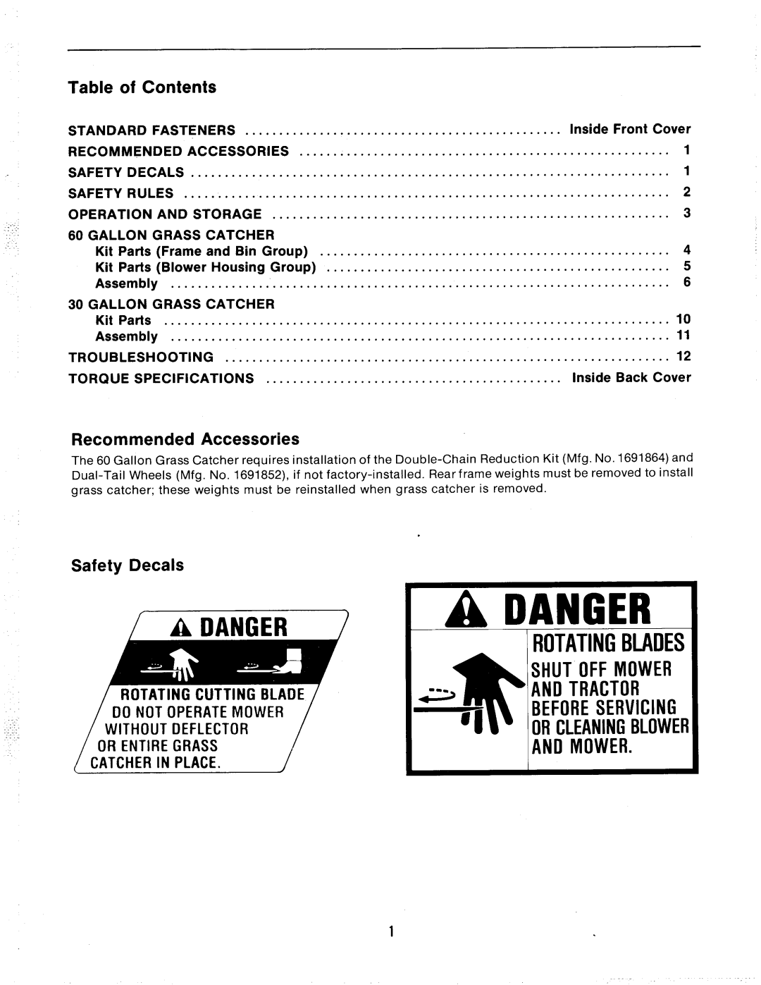 Snapper 1691853, 1691854, 71691883 manual 