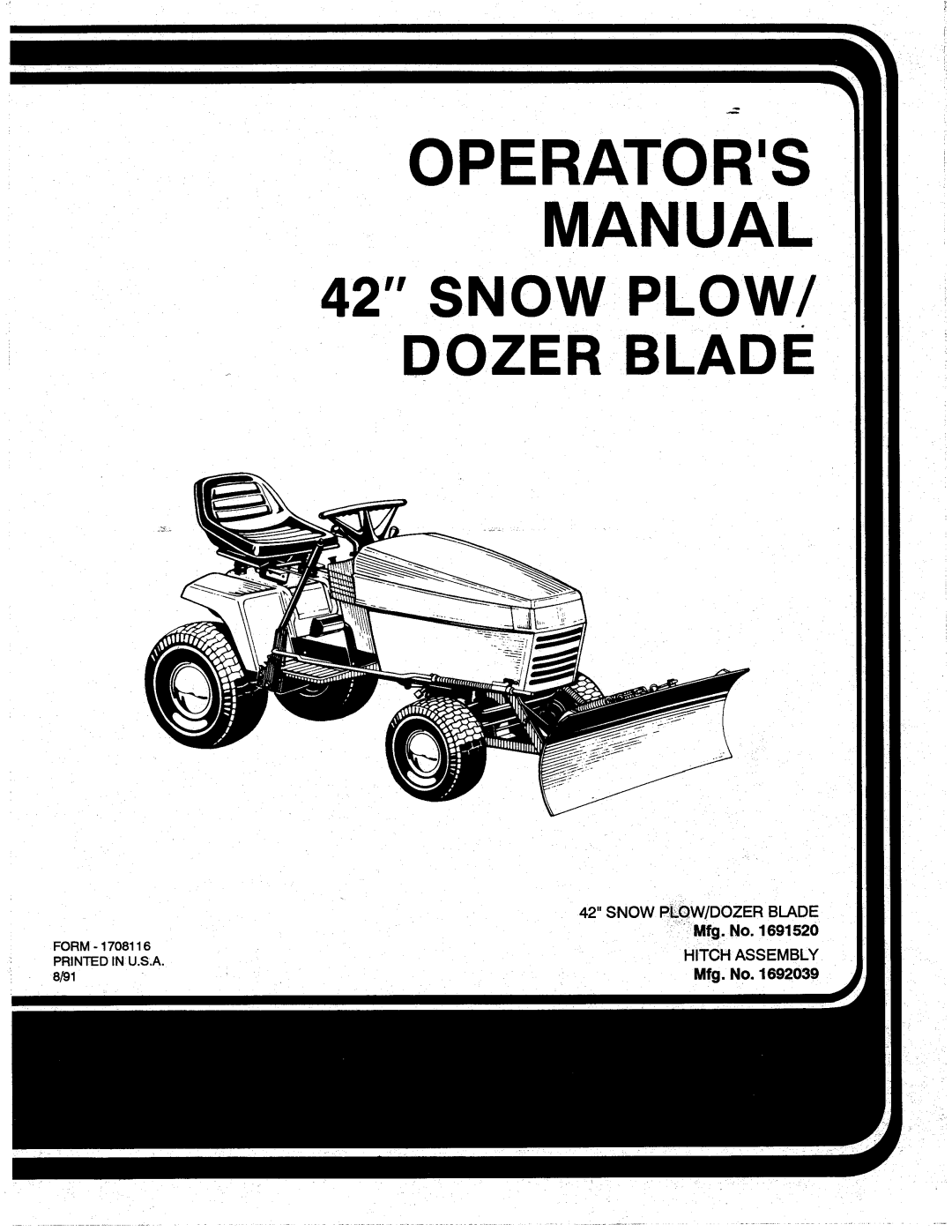 Snapper 1692039 manual 