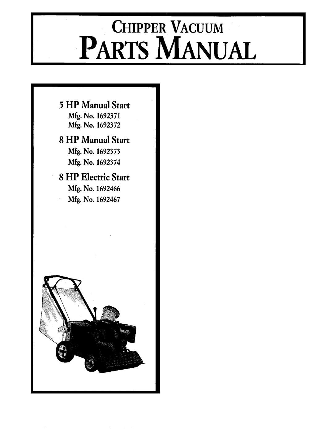 Snapper 1692374, 1692466, 1692373, 1692467, 1692372, 1692371 manual 