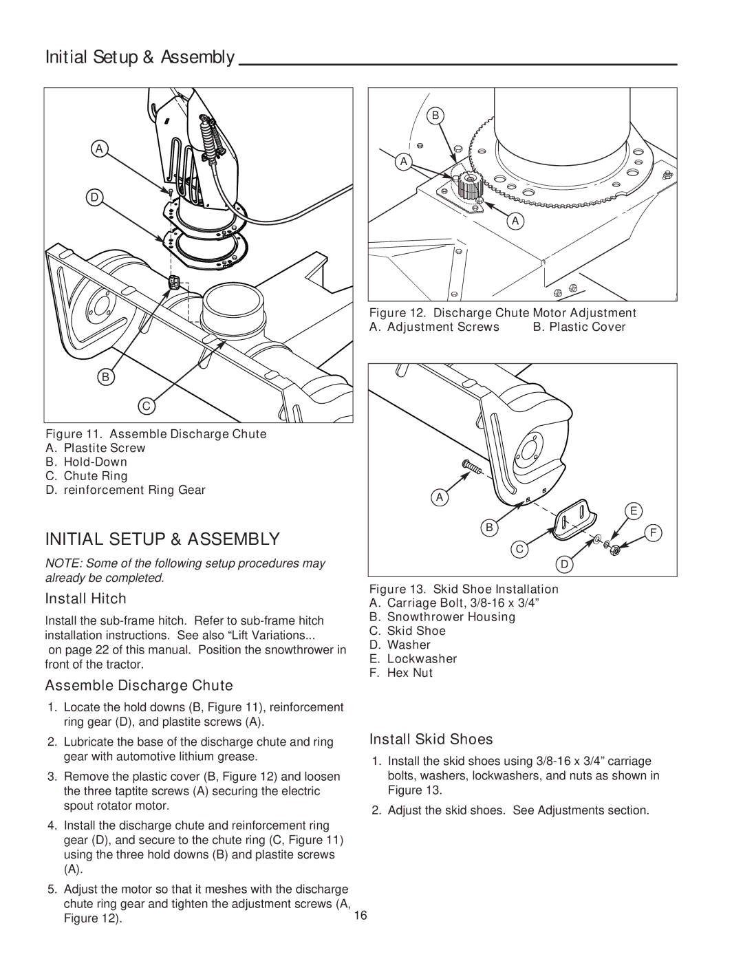 Snapper 1694144, 1694295, 1694150 Initial Setup & Assembly, Install Hitch, Assemble Discharge Chute, Install Skid Shoes 