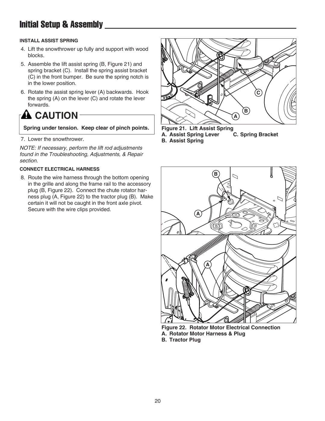 Snapper 1694144, 1694295, 1694150, 1694296 manual Lift Assist Spring Assist Spring Lever C. Spring Bracket 