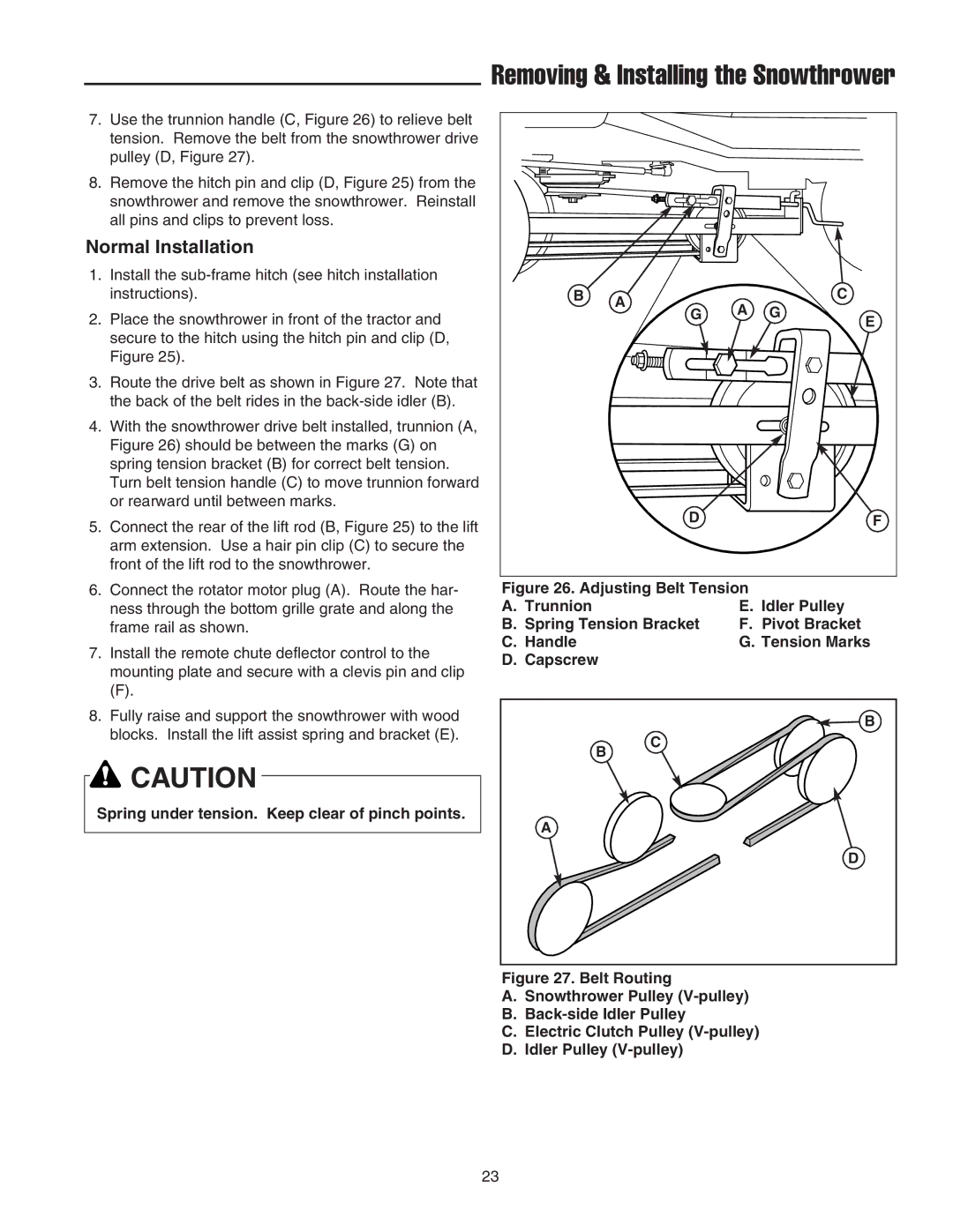 Snapper 1694295, 1694144, 1694150, 1694296 manual Normal Installation 