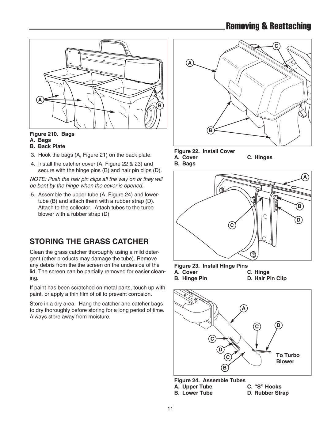 Snapper 1694389, 1725580 manual Bags Back Plate 