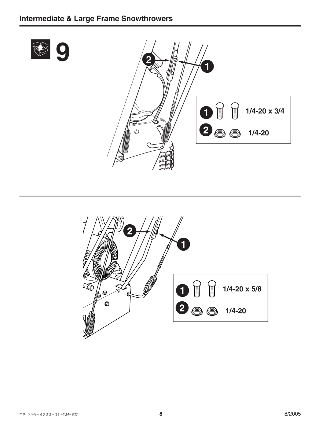 Snapper 1694849 11570E, 1694852 1380EX, 1694851 1380E, 1694850 11570EX, 1694837 7555EX, 1694845 8560EI manual 20 x 3/4 20 x 5/8 