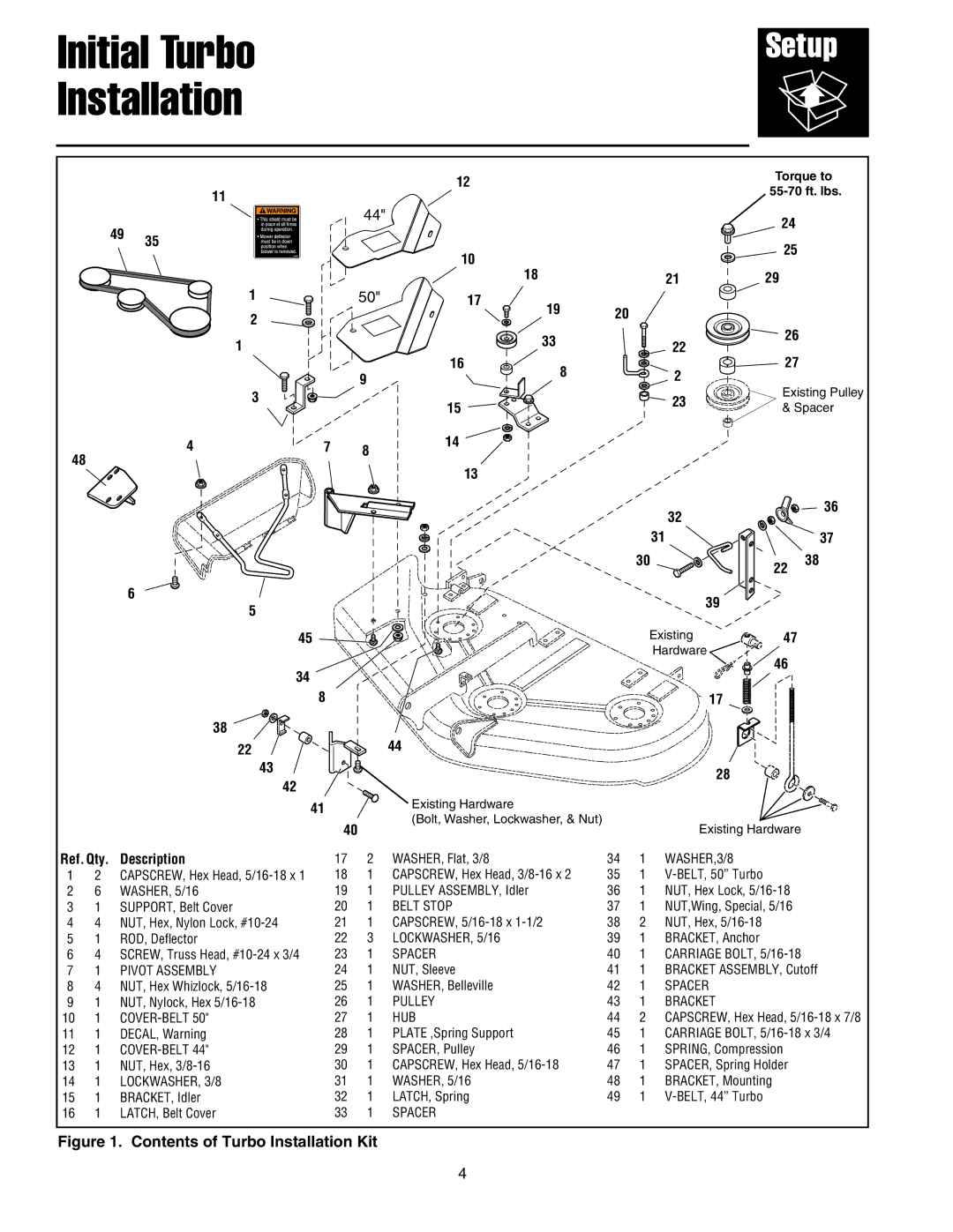 Snapper 1695064 manual Installation 