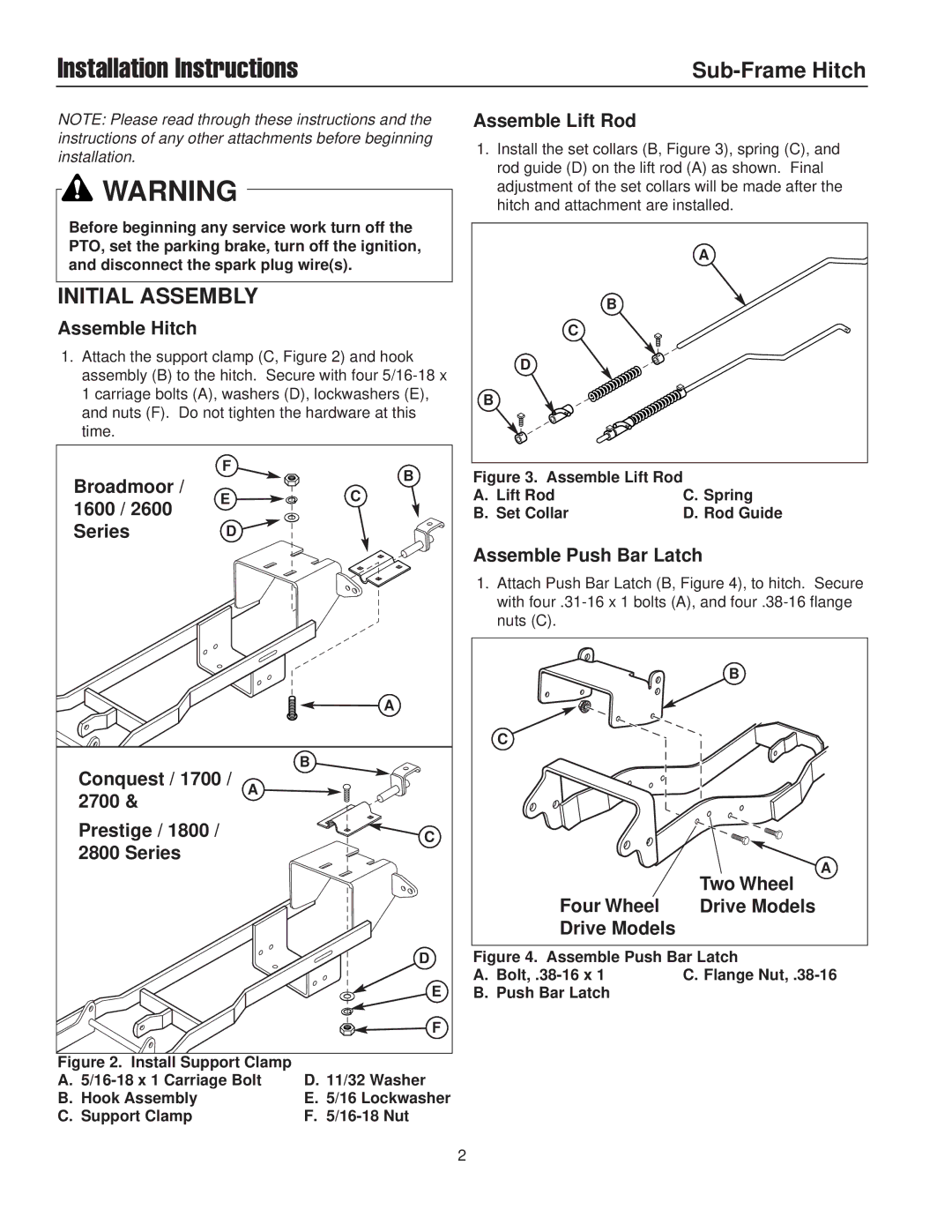 Snapper 1695195 installation instructions Initial Assembly 