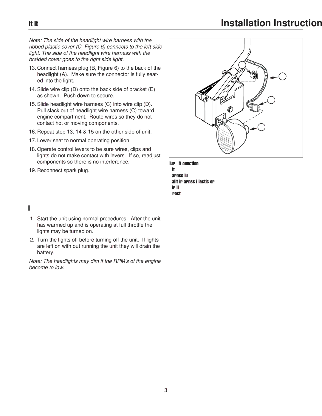 Snapper 1695295 installation instructions Installation Instructions, Operation 