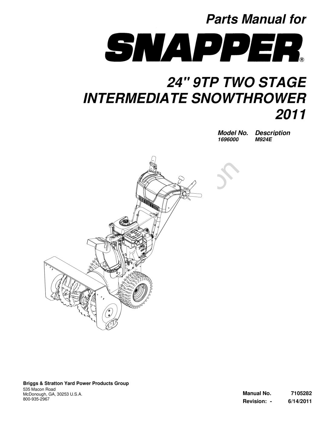 Snapper 1696000 manual NotReproductorf ion 