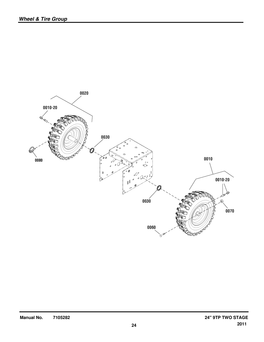 Snapper 1696000 manual Wheel & Tire Group 