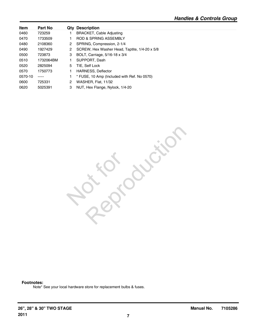 Snapper 1696006, 1696011, 1696012, 1696004, 1696005 manual ROD & Spring Assembly 