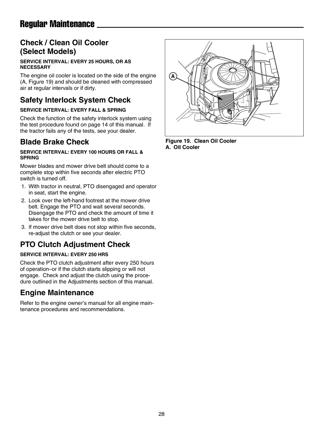 Snapper 1700, 2700, 400 manual Regular Maintenance 