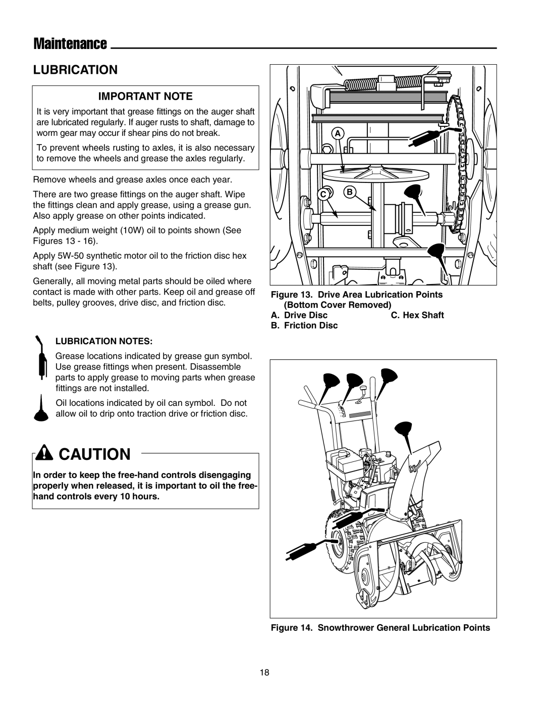 Snapper E175246E, 17524EX manual Maintenance, Lubrication 