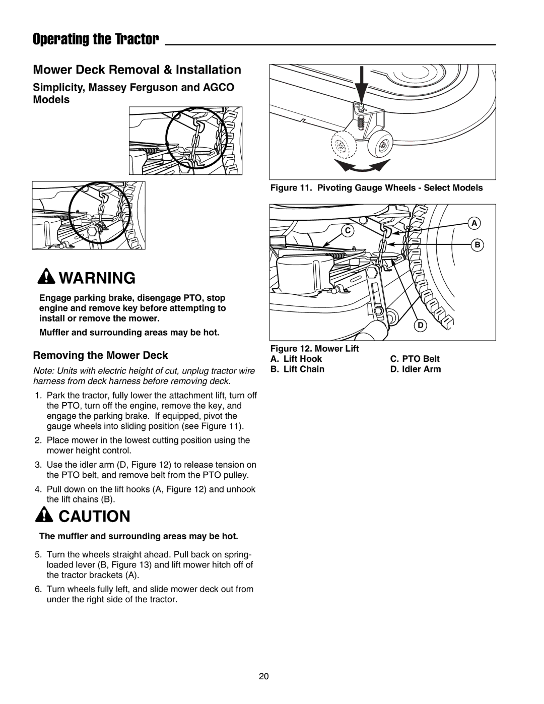 Snapper 1800, 2800, 500, 1700, 2700, 400 Simplicity, Massey Ferguson and Agco Models, Pivoting Gauge Wheels Select Models 