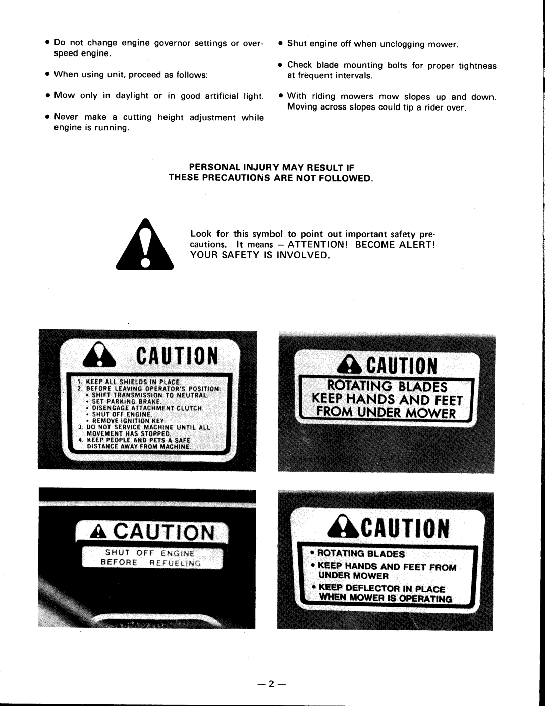 Snapper 1855 manual 