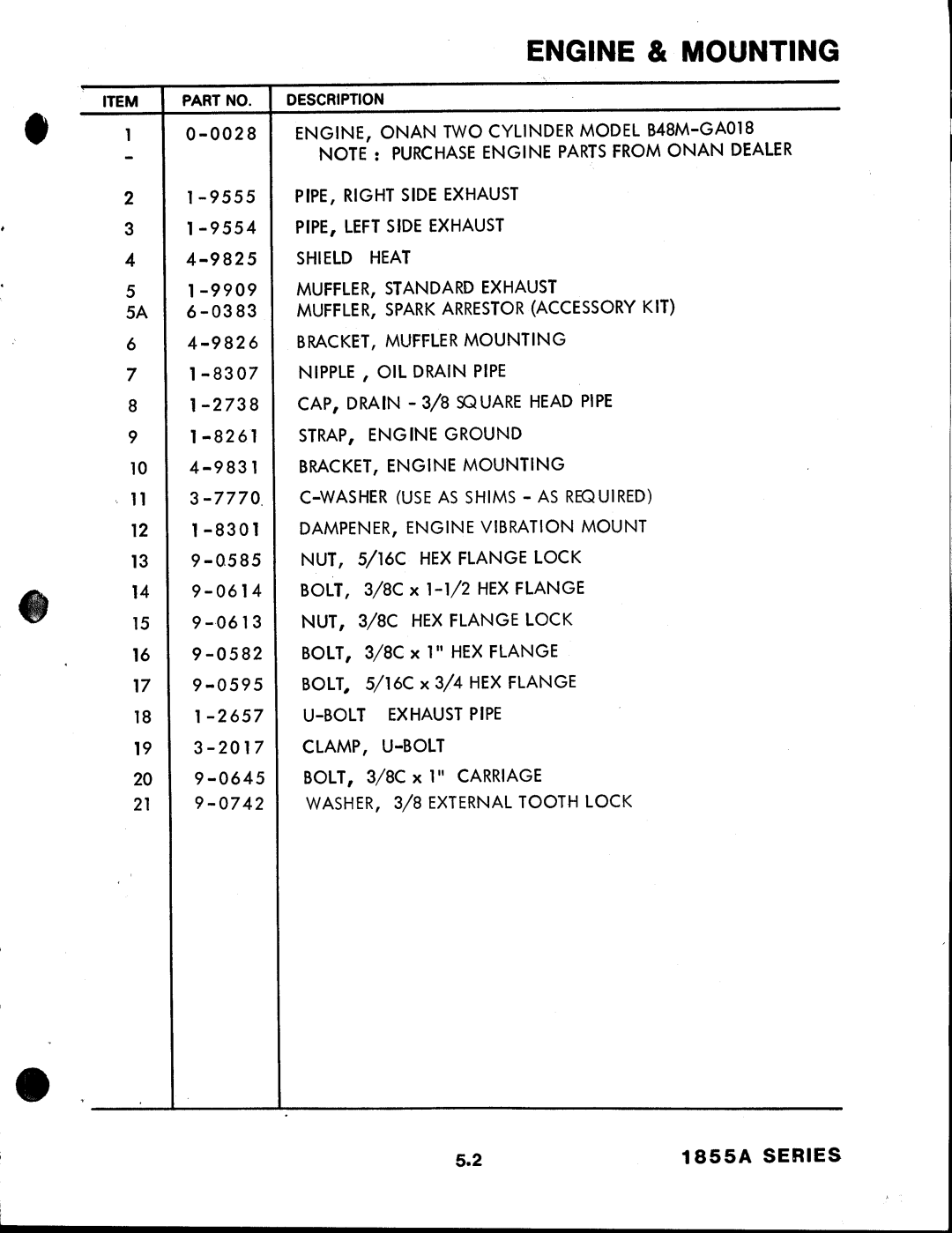 Snapper 1855A Series manual 
