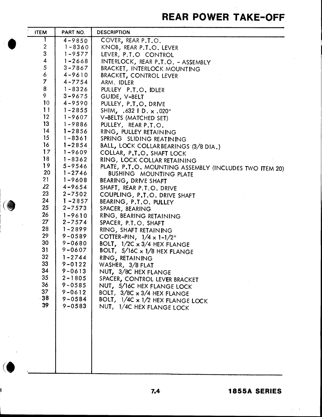 Snapper 1855A Series manual 