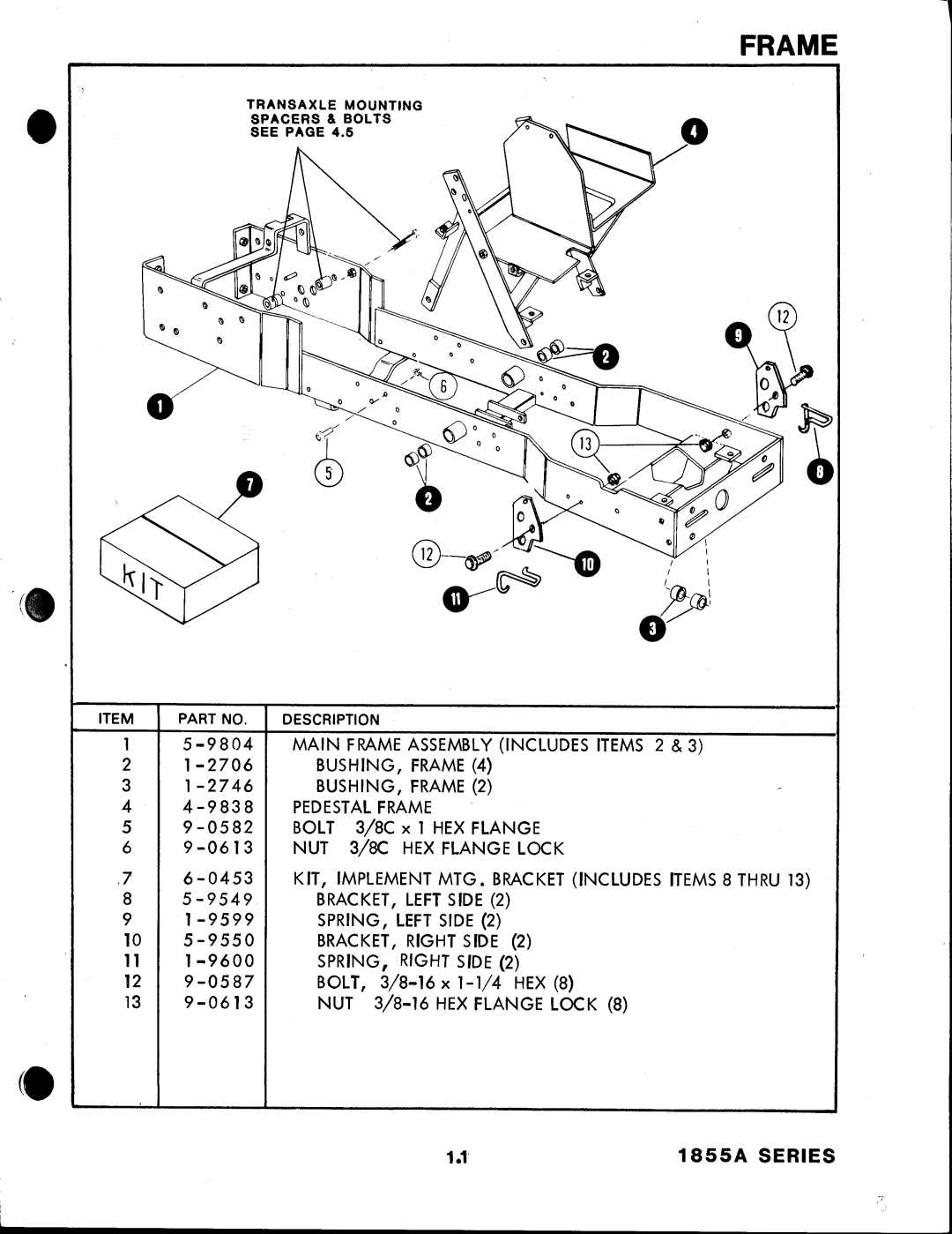 Snapper 1855A Series manual 