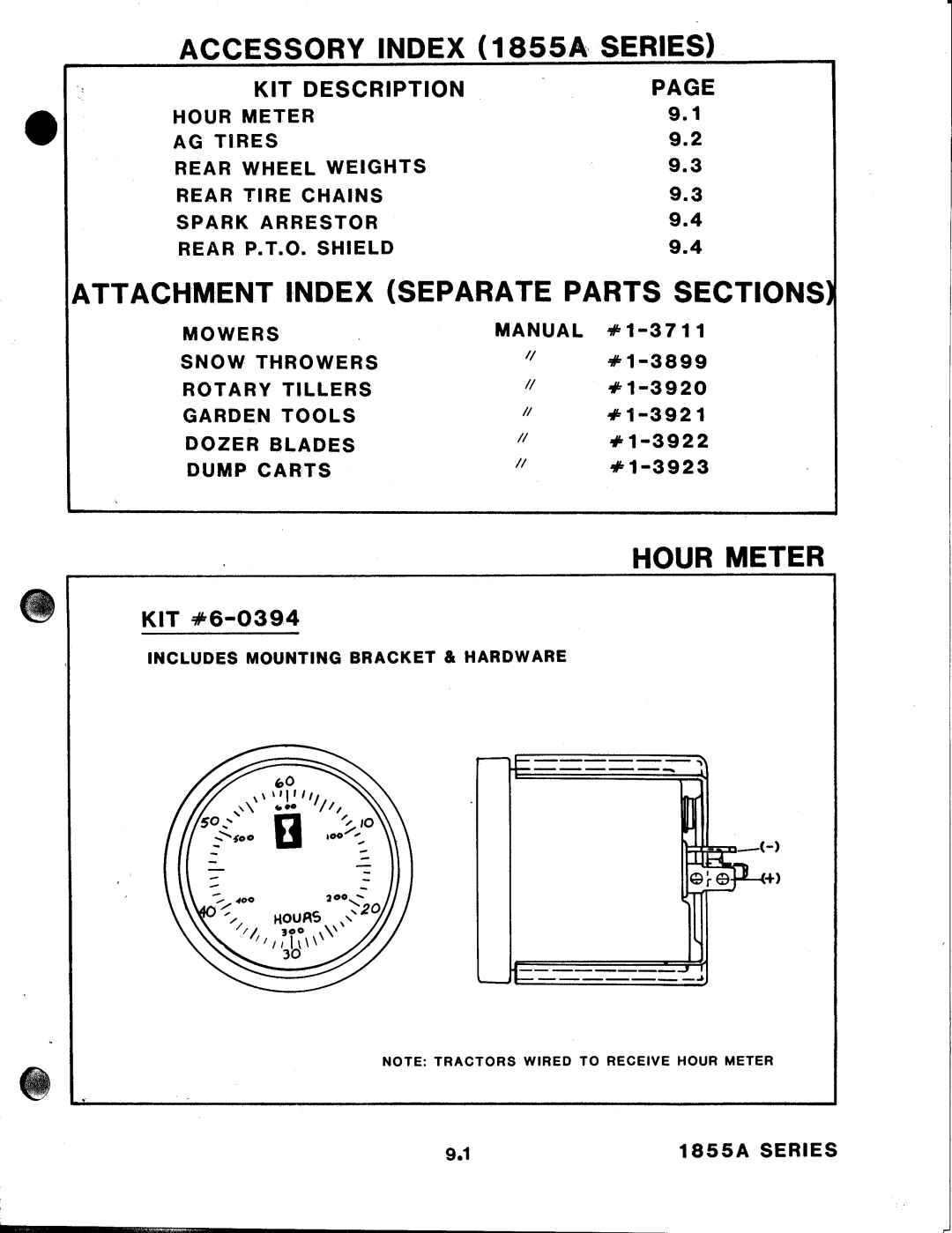 Snapper 1855A Series manual 