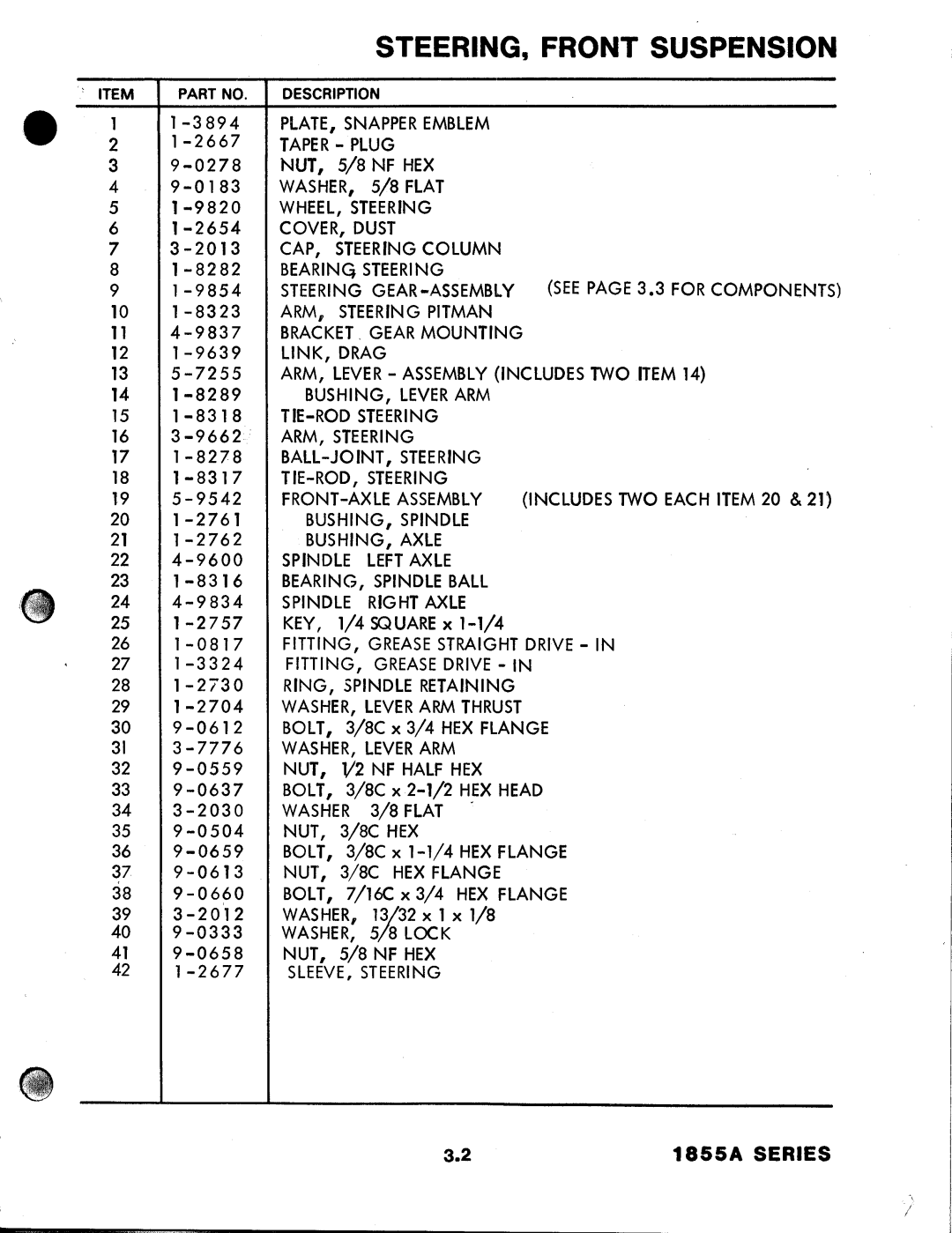 Snapper 1855A Series manual 