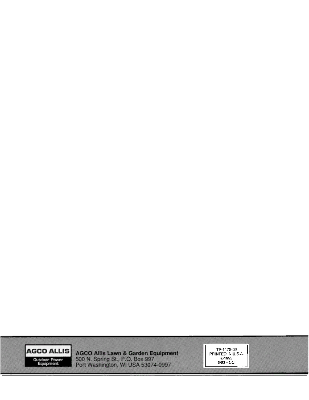 Snapper 1900 Series manual 