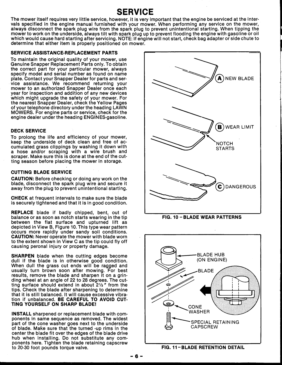 Snapper 19305 manual 