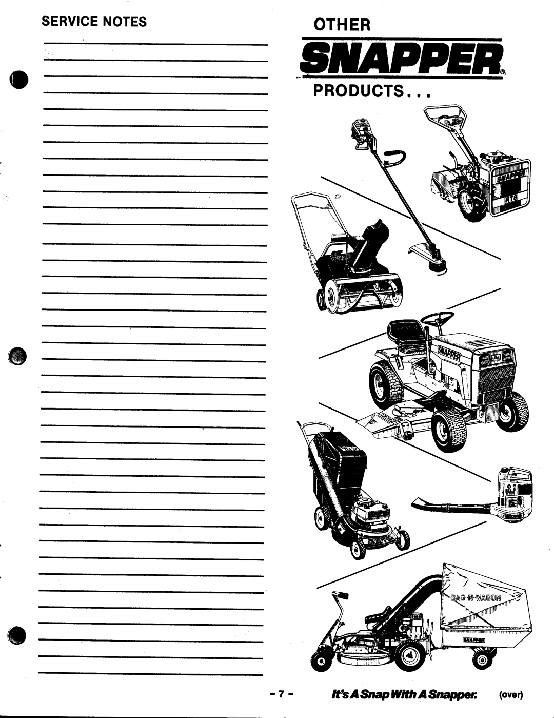 Snapper 19E07 manual 