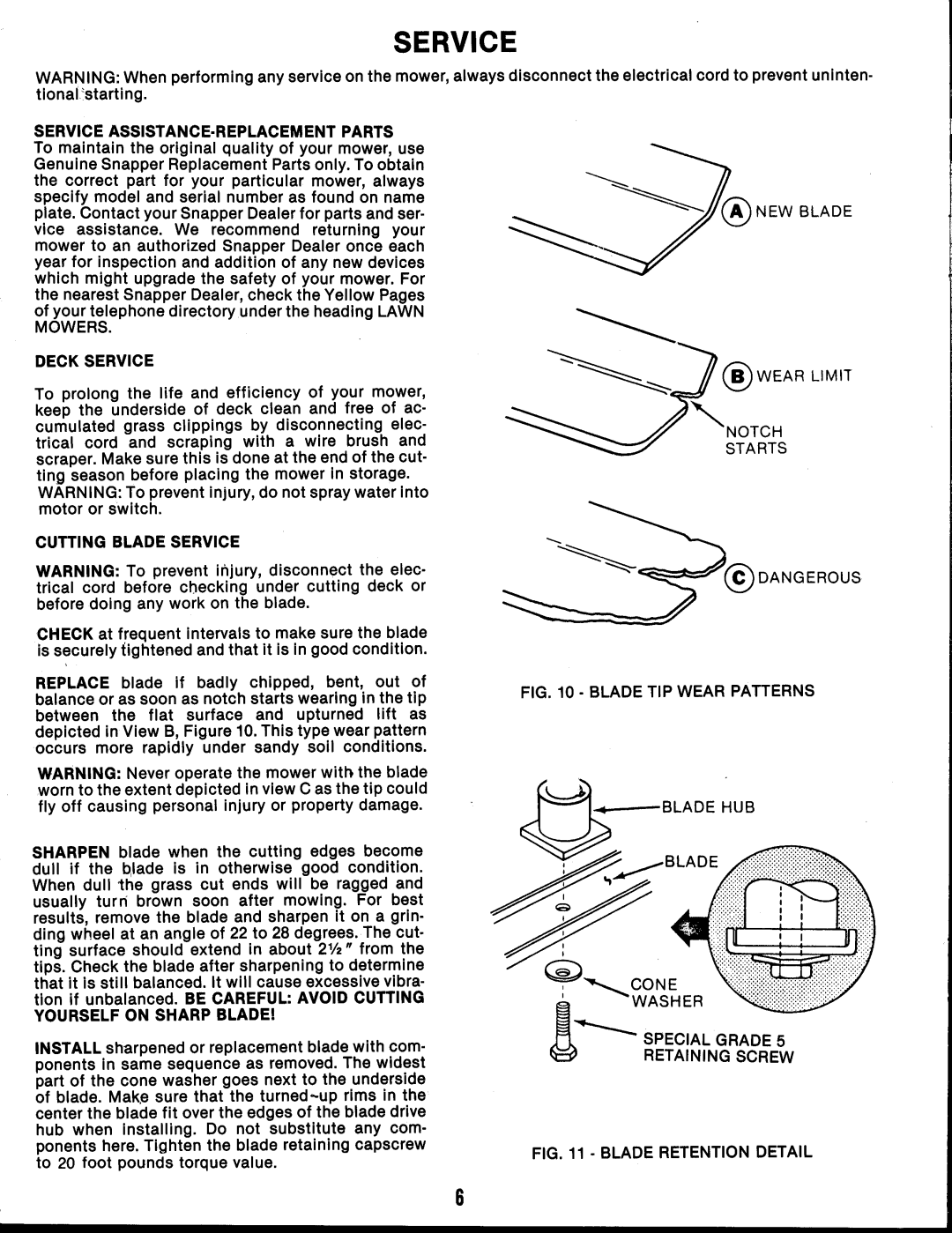 Snapper 19EO5 HI-VAC Series manual 