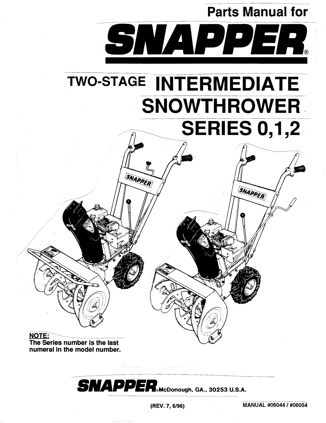 Snapper 1, 2, 0 manual 