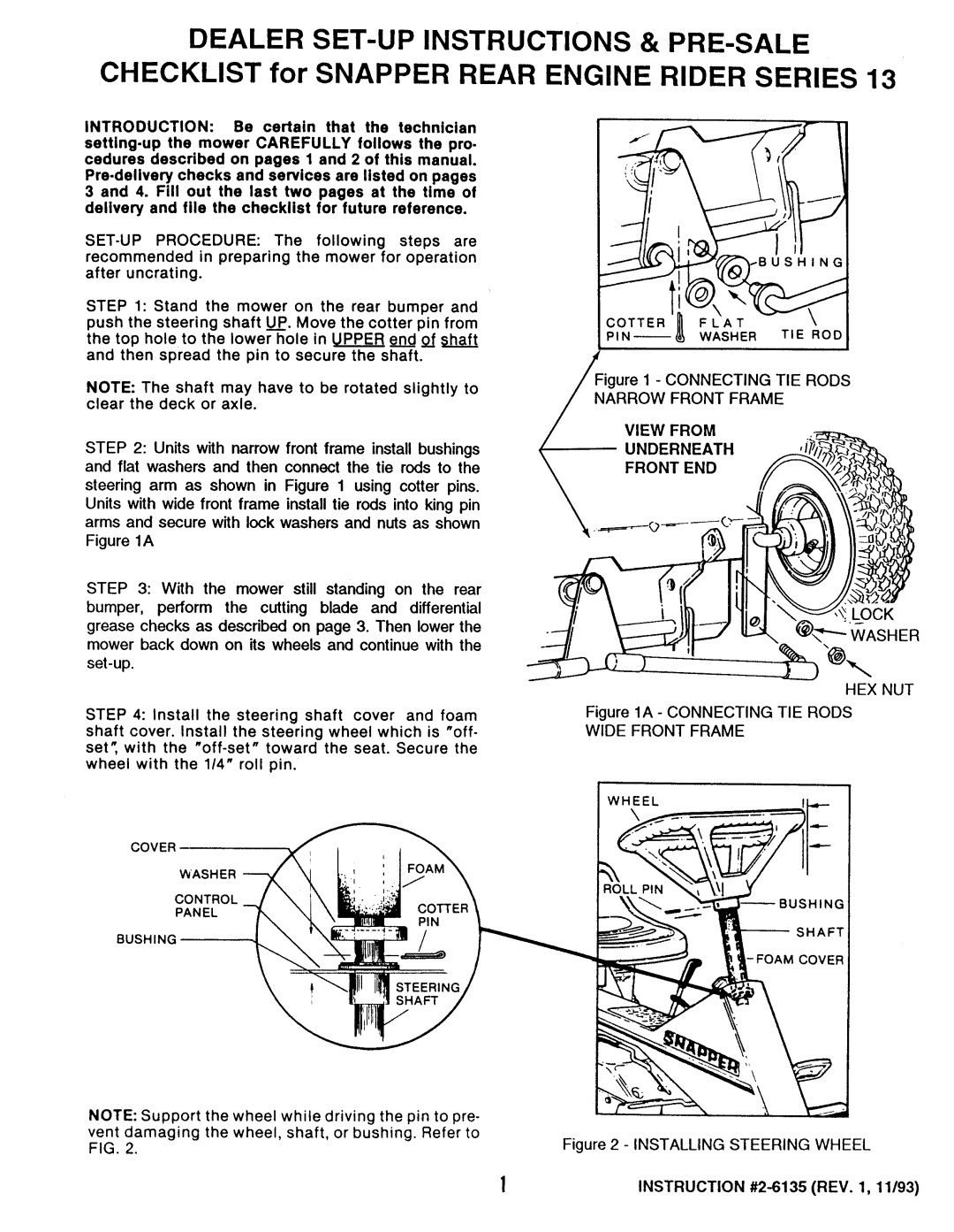 Snapper 2-6135 manual 