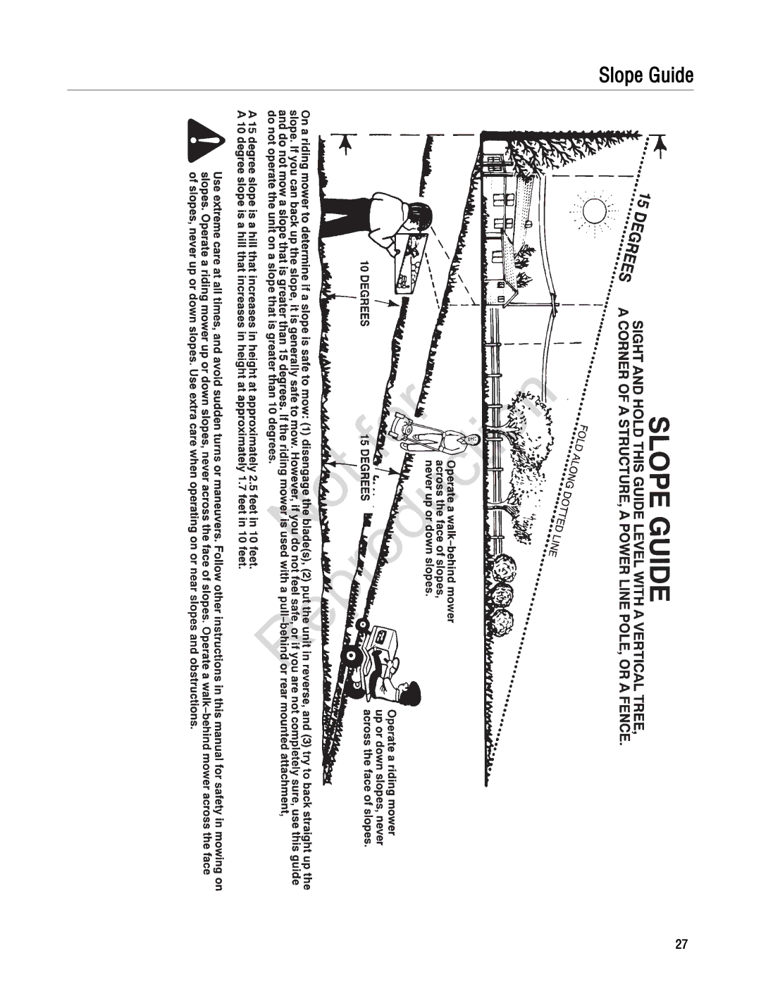 Snapper 20 manual Slope Guide 