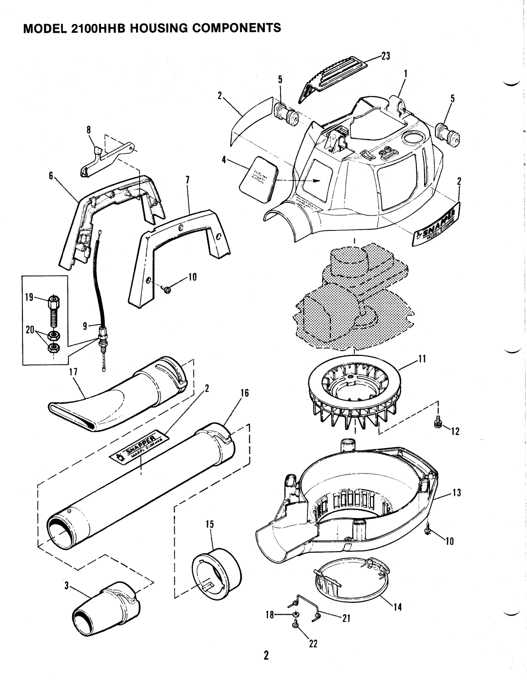 Snapper 2100 HHB manual 