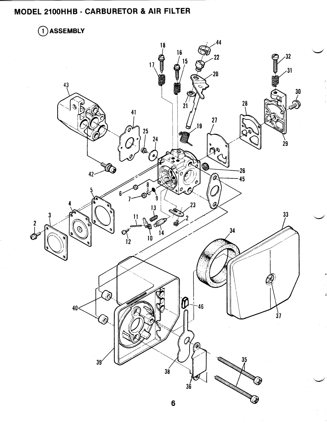 Snapper 2100 HHB manual 