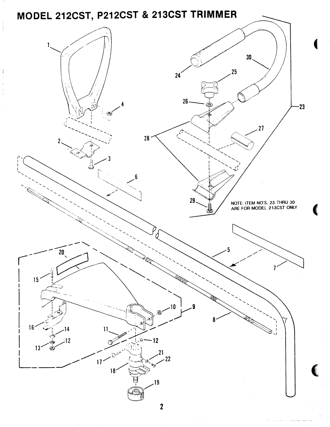 Snapper 213CST, P212CST manual 