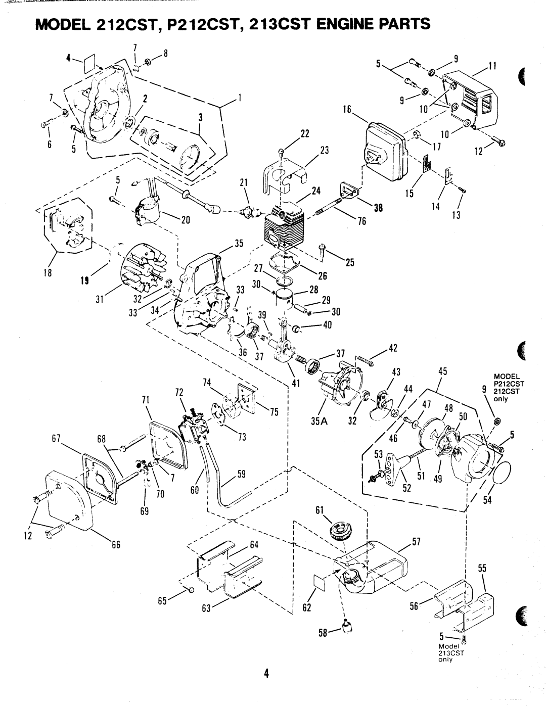 Snapper 213CST, P212CST manual 