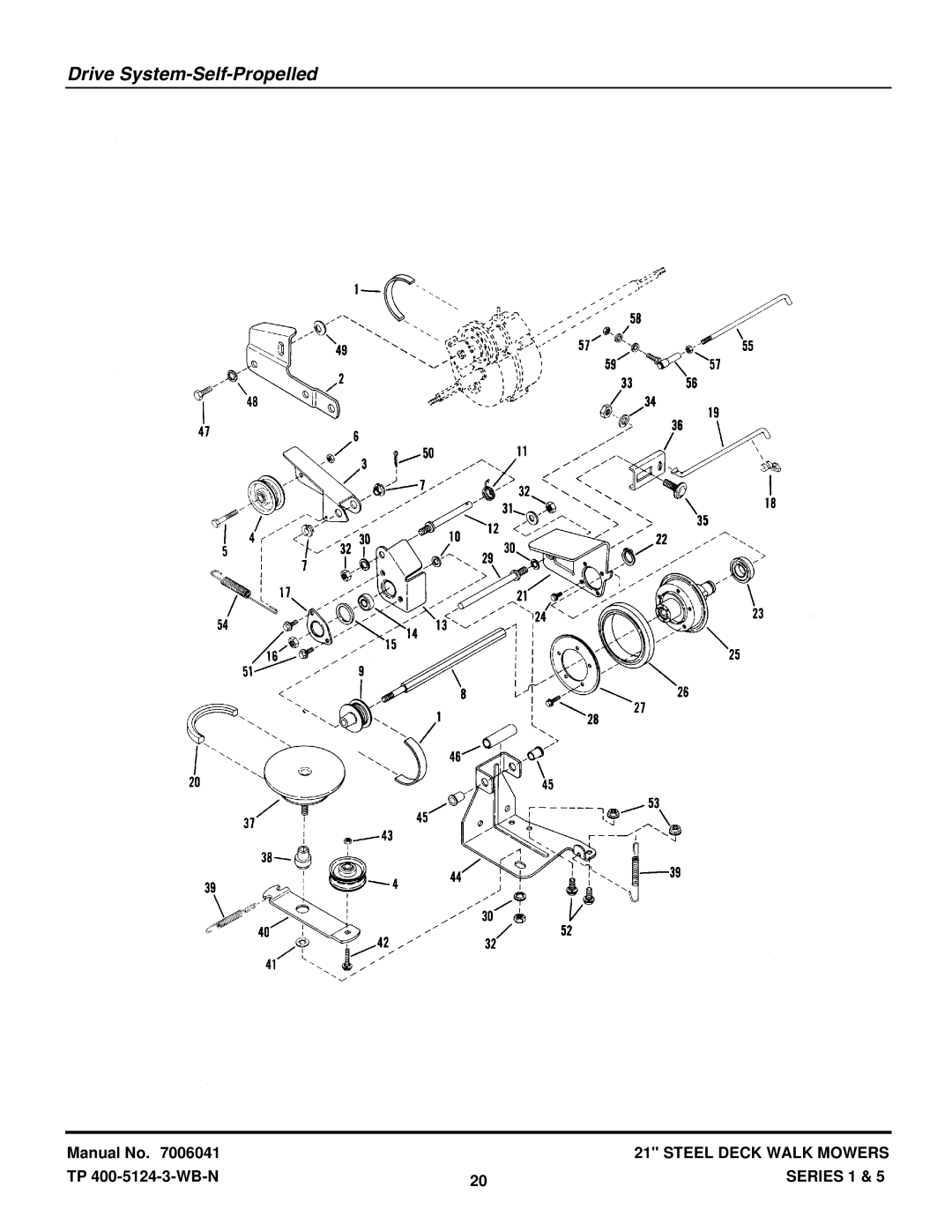 Snapper 21401PD-2, 21401S, 21405-2, 21351D, 21351PD, 21401PS, 21351S, 21351PS manual Drive System-Self-Propelled 